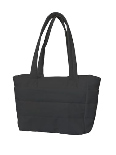 Puffer Tote Bag for Women - Large Waterproof Work Tote with Zipper, Lightweight Laptop Bag & Teacher/Nurse Organizer