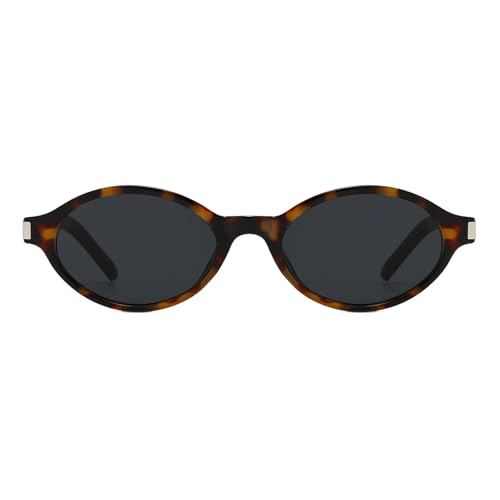 YAMEIZE Retro Oval Sunglasses Women Men Vintage Small Frame Sunglasses 90s Sun Glasses UV400