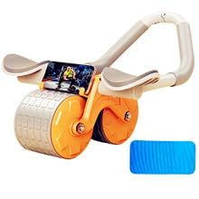 Automatic Rebound Ab Abdominal Exercise Roller Wheel, Ab Roller Wheel with Knee Mat, Ab Workout Equipment, Smooth Rebound, Fitness Home Gym Exercise Tool for Abs, Core