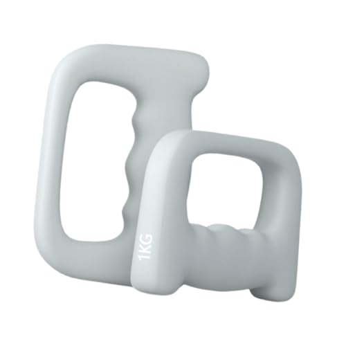 harayaa Mancuernas de Mano para Mujer, Set de 2 Piezas, Equipo de Fitness para Entrenamiento en Casa, Gris