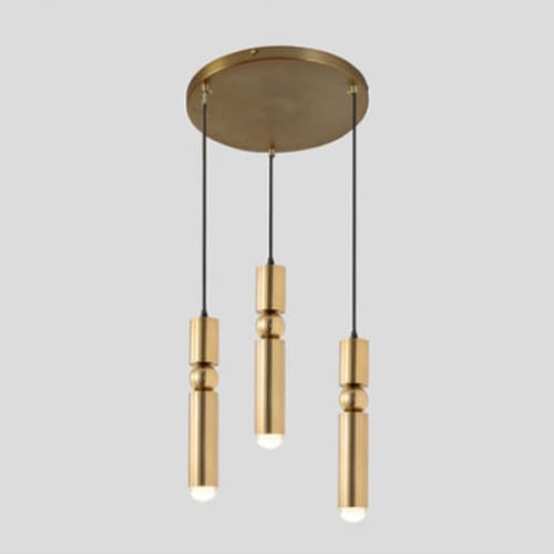 Luminaire de pendentif contemporain linéaire noir à 3 tubes