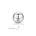 Basic Simple Round Bead Ball Stud Earrings For Women For Teen Polished .925 Sterling Silver 10MM