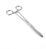 Olsen Hegar Needle Holder Clamps - Hemostats with Scissors Stainless Steel - Perfect for Suture Removal, First aid, Fly Fishing and More (6.5')
