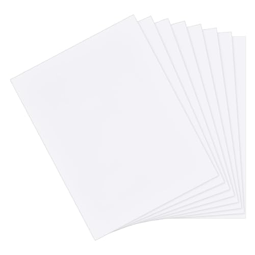 OLYCRAFT 8枚 ABS プラスチックシート 265x200mm 厚さ0.5mm 白 プラスチックプレート 模型用 硬質プラスチックシート 建築モデル モデリング パネル DIYクラフト ハンドメイド材料