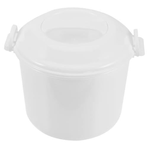 ULTECHNOVO Microwaveable Rice Cooker Container with Steaming Tray Plastic Portable Rice Steamer for Even Heating Nutrient Retaining Home Cooking