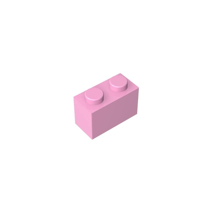 3065 bricks Brick 1x2 Without Bottom Tube 50 Pieces GDS-1545 Compatible with Lego Building Blocks Color:Bright Pink โ image 1