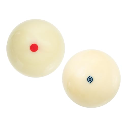 Boule de billard blanche en résine pour entraînement et jeu de précision - Pack de 2 pièces