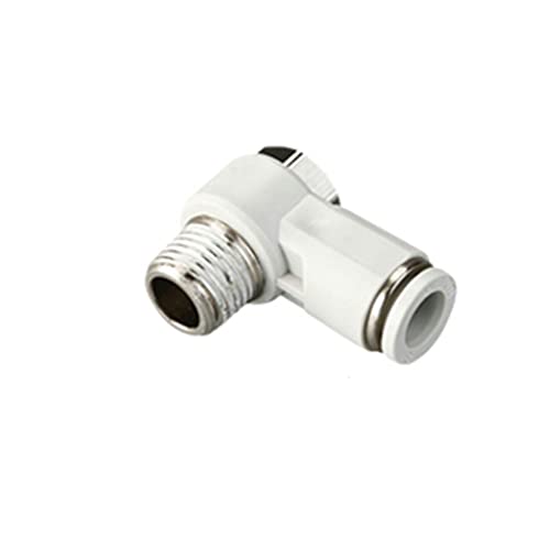 ezqnirk 1PCS Pneumatic Fitting Pipe Connectors White Hose Fittings BSP Thread Quick Coupling Air Tube Connector,PMF,8-01 (8mm-1/8)