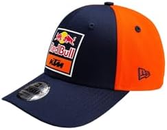 Red Bull Gebogen pet replica van het team KTM van New Era voor jongeren – eenheidsmaat – raceteamdesign, Blauw/Oranje, one size