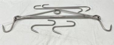 Complete Professional Beef Processing Set 36" Gambrel and Hooks for Each Quarter.Gambrel and Hooks from The Hook Shop The pros Choice