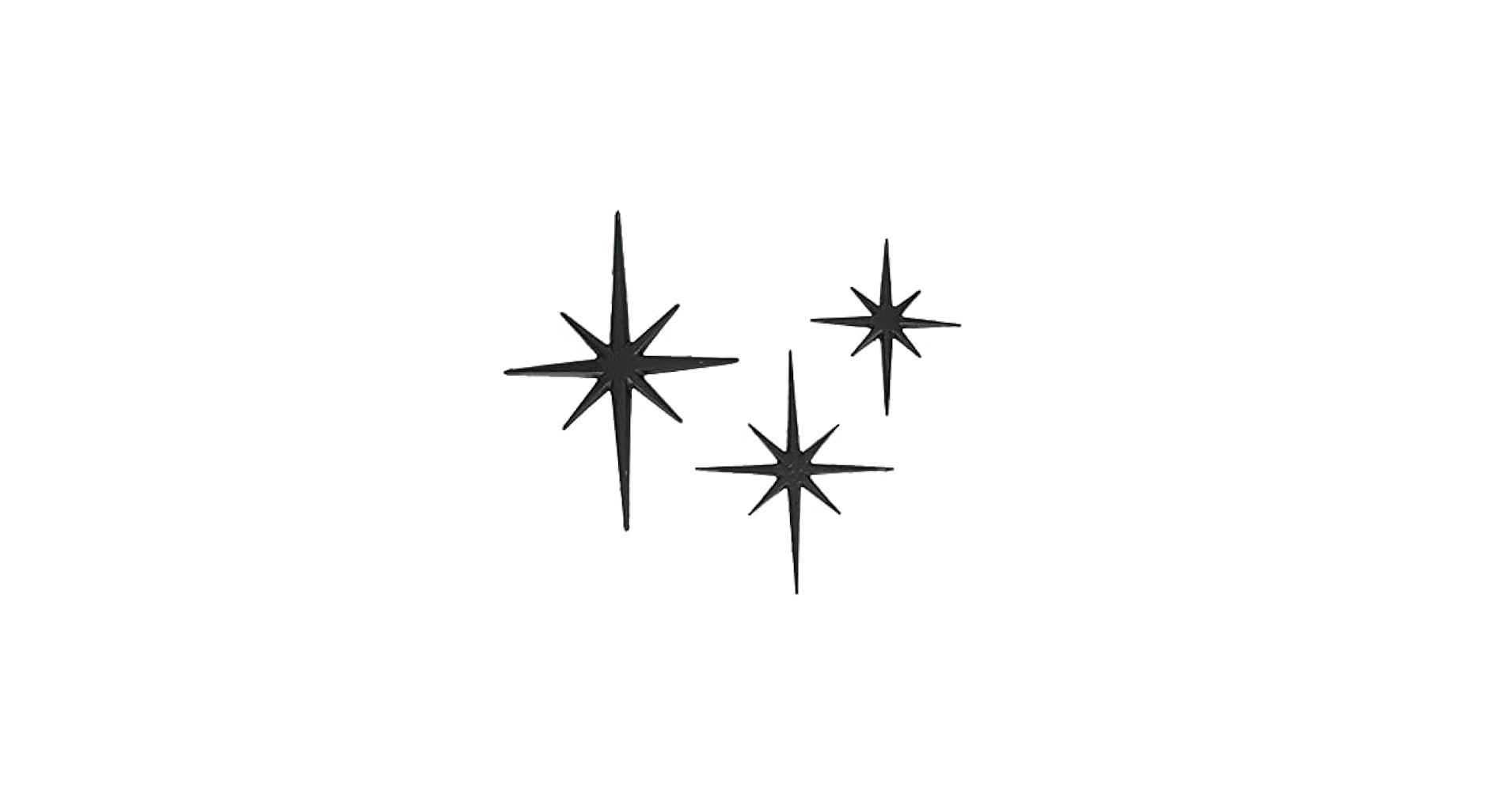 Amazon.com: Zeckos Set of 3 Large Black Cast Iron Starburst