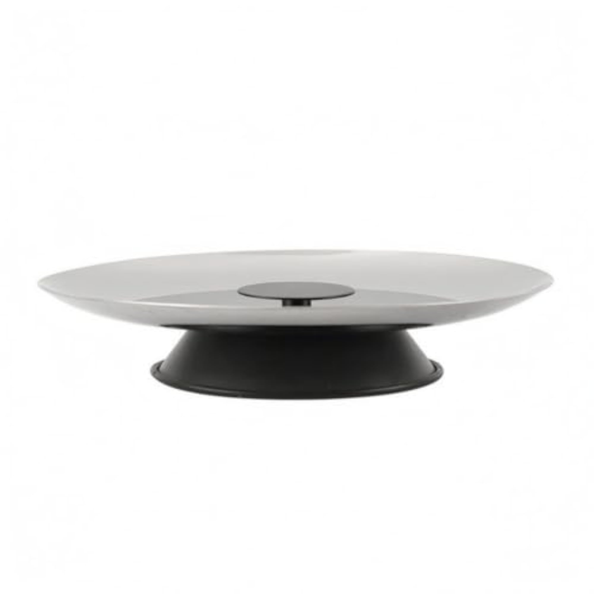Polished Round Tray with Pedestal Base