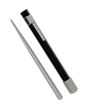 Wamery Serrated Knife Sharpener with Retractable Diamond Sharpening Rod. Repairs, Restores, Polishes Serrated or Straight Blade. Pocket Knife Sharpener (Black) BlackSerrated