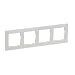 Produktbild LEGRAND, SEANO 4-fach Rahmen, Thermoplast, Halogenfrei, Abmessungen: 87 x 301 mm, Farbe: Perlmutt lackiert, 765574