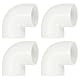 QUARKZMAN 32mm 4 Stück PVC 90 Grad Winkel Rohrverbinder, Reduzierverbinder Reduzierstück Rohrverschraubung Rohrkupplung Adapter für Garten Bauernhof Bewässerung Wasserrohr Armaturen, Weiß