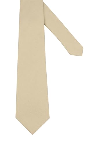 Image of Mens Solid Linen Ties - Regular Width Pattern Necktie for Men