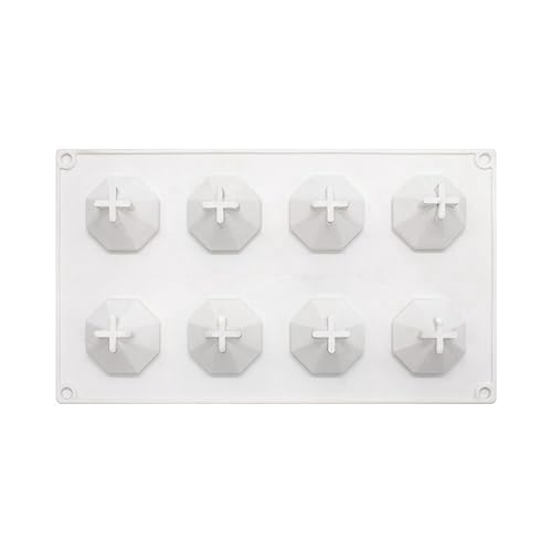 3D Diamond Gem Silicone Ice Cube Tray Mold Biscuit Chocolate Fondant Mould Epoxy Resin Clay Craft Art Handmade Ice DIY Molds (Diamond J_11.84 X6.84 X1.44inch)