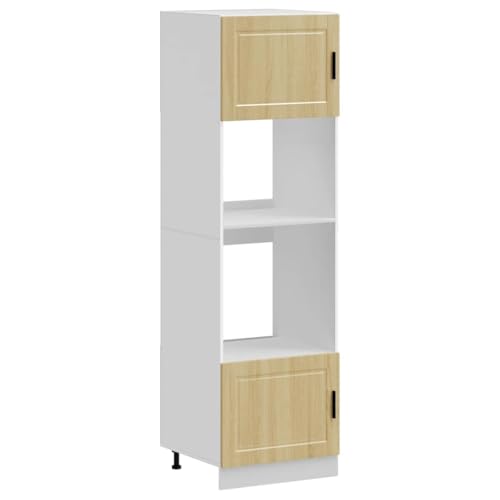 vidaXL Armoires de Four 2 pcs Porto chêne Sonoma Bois d'ingénierie, unité de Four, Armoire de Four de Cuisine, unité de Base de Four
