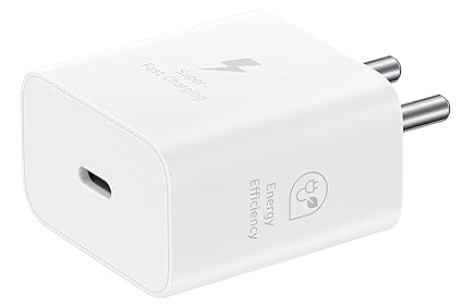 Image of Original 25W Type C Super Fast Charging Adapter for Sam-Sung Galaxy M35 /F55 /F15 /A15 /M05 /M55s, M14 /M15 /M33 /M34 /F05 /A14 /A15 /A35 /A54 /F14 | S20 FE /S21 /S21 FE /S21Ultra /S22 /S23 (AA76)