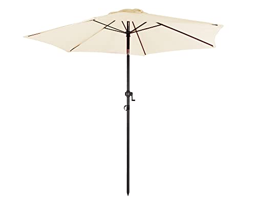 Ondis24 Strandschirm 2,3 Meter Sonnenschutz Sonnenschirm 230 cm rund mit Kurbel, Knick-Gelenk, UV 50, zweifarbig, 38mm Standrohr (Beige) Ondis24 Strandschirm 2,3 Meter Sonnenschutz Sonnenschirm 230 cm rund mit Kurbel, Knick-Gelenk, UV 50, zweifarbig, 38mm Standrohr (Beige)