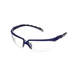 Solus 3M 2000 Schutzbrille, S2001ASP-BLU, blau/graue Bügel, transparente Antikratz-Scheibe +