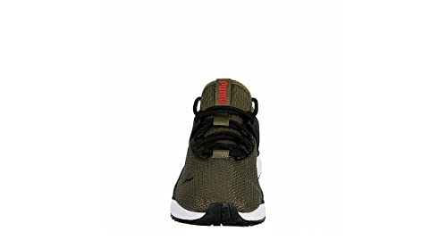 Image of Puma Men's Pacer Future Sneaker (Burnt Olive-puma Black-high Risk Red, 9)