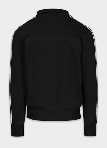 PITBULL - Bluza męska z zamkiem błyskawicznym Nexus, klasyczny krój, zamek błyskawiczny z paskami z logo, męska kurtka sportowa, zamek błyskawiczny, kurtka rekreacyjna, czarny, M