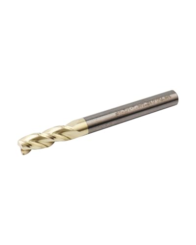 Image of 1 /4 inch Carbide Corner Radius End Mills, ZRN Coated, 3 Flute, End Mill Bits for Aluminum, CNC Router Bits with 37 Degree Helix, 015 inch Corner Radius Milling Cutter