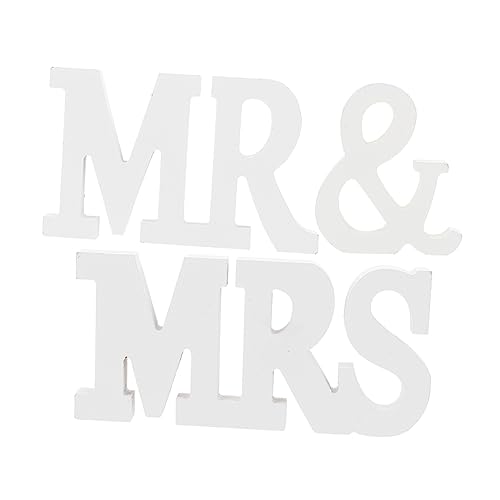 Cabilock Alphabet Statue Ornament Set 3pcs Wooden Letter Decor for Home Party Study Room Decorations