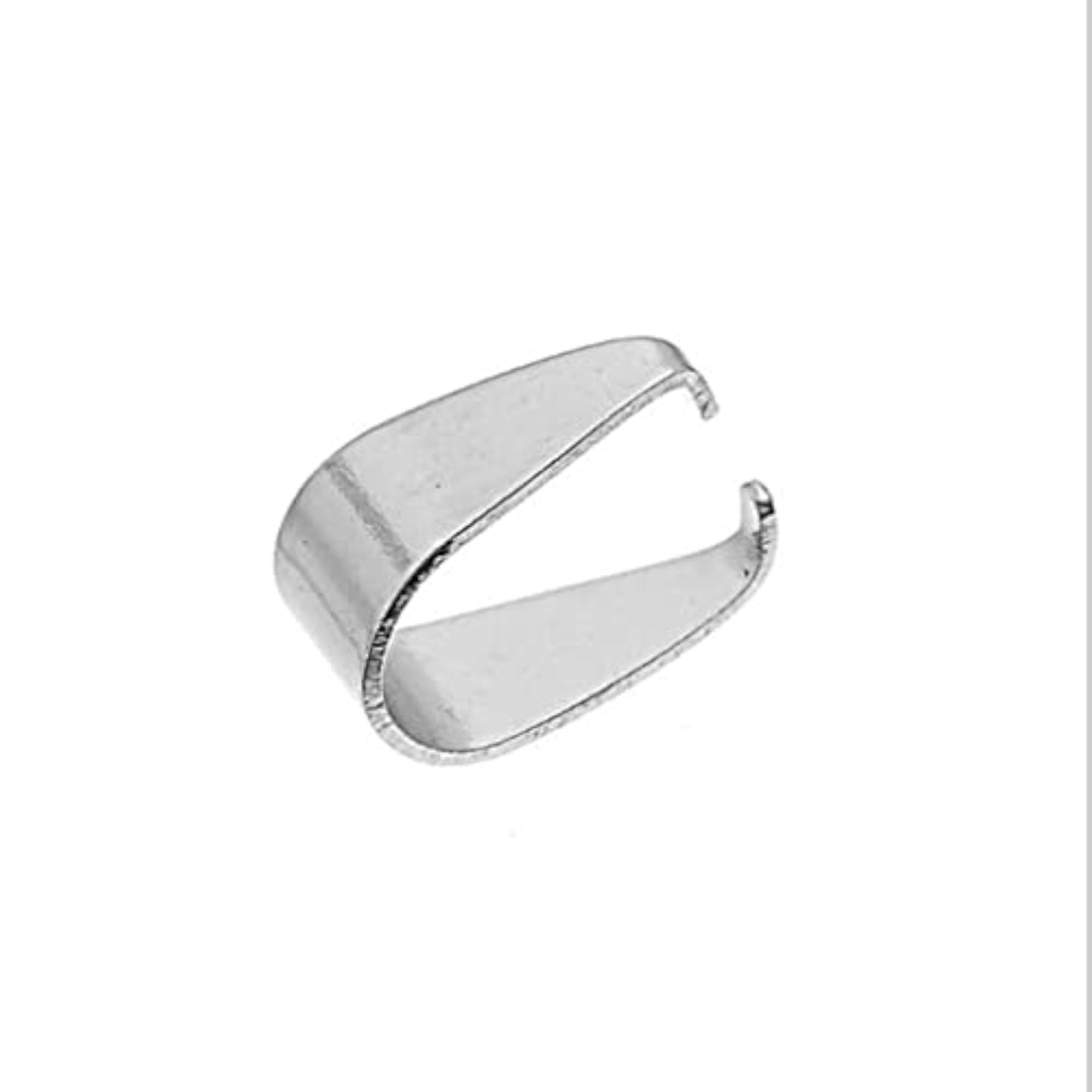3x100 Pieces Silver Pendant Pinch Bails, Connector Clasps