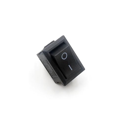 Interrupteur à bascule KCD1-101 AC 6A 250V noir à 2 broches ON/OFF 15x21mm lot de 10 pièces