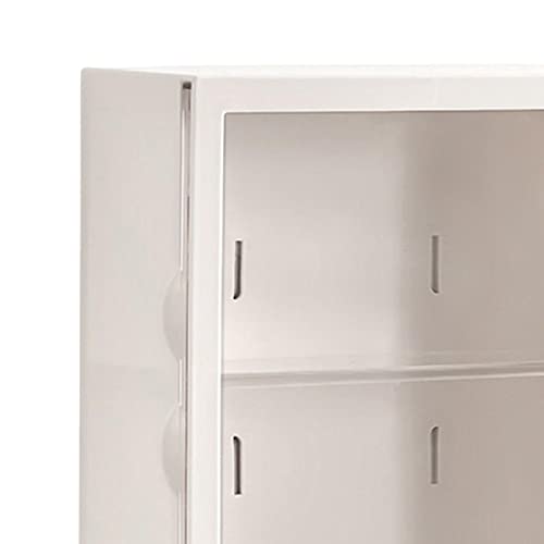 Vitrine de comptoir blanche avec cabinet de rangement mural à deux niveaux pour vos figurines - 3