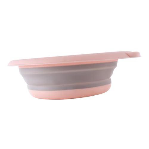 OFFIGAM Cuenca de Lavado para Niña con Diseño de Dibujos Animados Bañera Portátil de Plástico Duradera para Camping y Viajes Ahorro de Espacio y Fácil Transporte