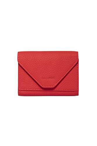 Image of grande 3639 Card Cases, Red, 4.13*3.15*0.60, Leather Card Holder With Magnetic Closure, Small Women Accordion Wallet