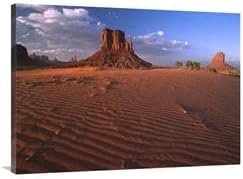 30 x 40 in. The East & West Mittens Surrounded by Rippled Sand Monument Valley Navajo Tribal Park Arizona Art Print - Tim Fitzharris