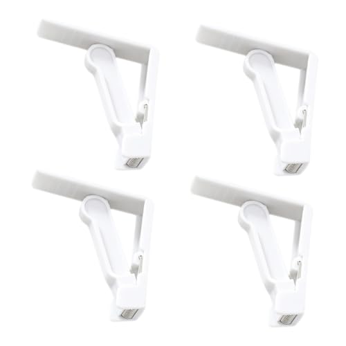 IMIKEYA 4 Piezas Clips para Mantel de Abs Blanco de Pinzas para Mesa Interiores y Exteriores Sujetamantele para Fiestas Picnic y Bodas
