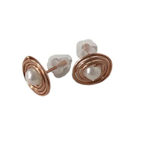 Stud Earring Simulated Pearl Copper Earrings For Women- For Mom #TOP4