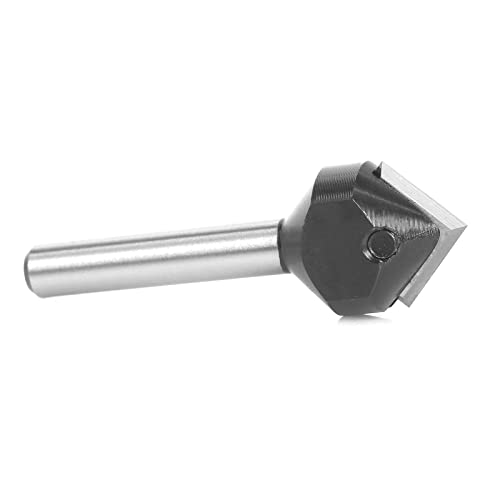 Promsa Insert Carbide V-Groove 90-Degree Router Bits 1/4 Inch Shank, 11/16" Cut Dia, Replacement Blade Cnc V Grooving Router Bits, For Wood 2D/3D Signmaking, Lettering & Engraving #TOP5