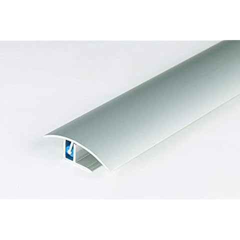 Aluminium Door Bars Threshold Strip 50 x 900mm (2.95ft) Tiles to Laminate Carpet Transition Trim Silver Gold FIX50 TMW Profiles (Silver) Cover