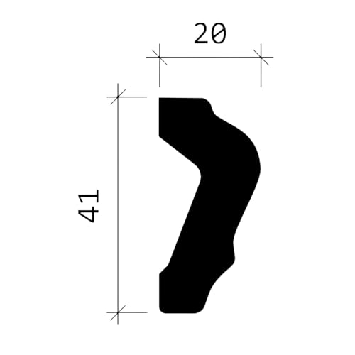 Moldura flexible para pared para solucionar curvas e irregularidades Profhome 151375F 5