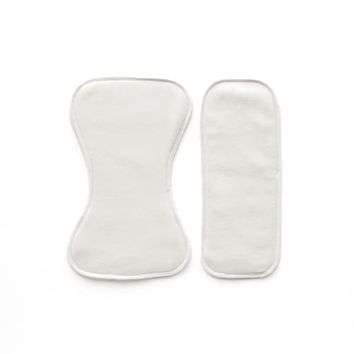 Esembly Ultra Absorbent Overnight Hemp Cloth Diaper Booster Inserts with Stay-Dry Fleece – Reusable Nighttime Doublers for Heavy Wetters – Size 2