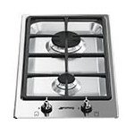 Smeg PGF32G - Encimera de gas con 2 quemadores (acero inoxidable)