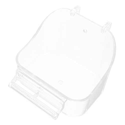 YARNOW Pet Bird Bath Box Reusable Hanging Parrot Bath Tub Leak Design Easy to with Bird Cages Durable Stable