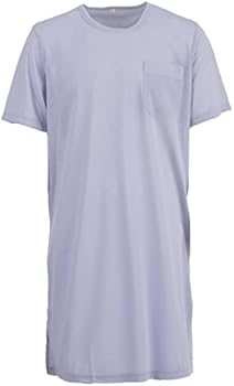 Lucky Heren nachthemd korte mouwen ruit zak slaapshirt knopen borstzak, lichtgrijs, L Lucky Heren nachthemd korte mouwen ruit zak slaapshirt knopen borstzak, lichtgrijs, L