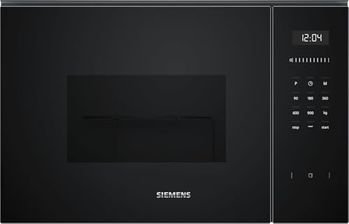 Siemens Microondas integrable iQ500, 59 x 38 cm, humidClean, touchControl, Grill, Negro, BE555LMB1