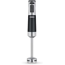 SEVERIN - 600 W Hand Blender, Turbo Level, up to 15,000 RPM, Black/Stainless Steel, Brushed SM 3771