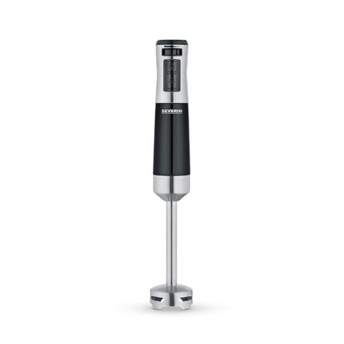 SEVERIN - Batidora de Mano de 600 W, Nivel Turbo, hasta 15,000 RPM, Negro/Acero Inoxidable, Cepillado SM 3771