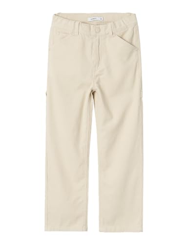 Pantalón de tela NAME IT para niños en pana fina y color arena veraniego