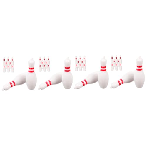 Porte-clés de quilles pour ne plus perdre ses clés mini bowling blanc en ABS