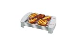 Jata TT589 Tostador Horizontal de Cuatro Barras Blanco Mueble y Parrilla de Acero Inoxidable 4 Barras de Cuarzo Gran Superficie para un Tostado Homogéneo con Cuatro Barras 550 W